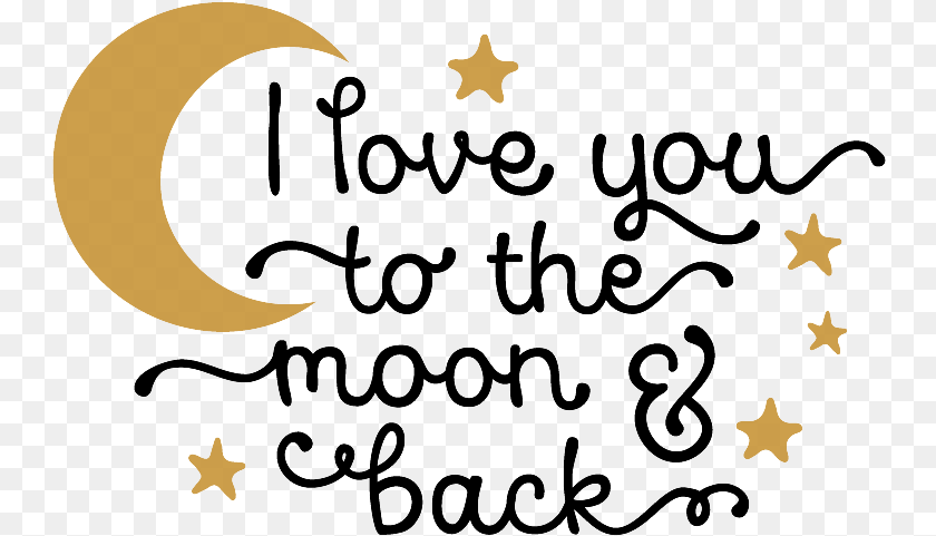 749x481 I Love You To The Moon And Back Photo Love You To The Moon And Back, Nature, Night, Outdoors, Text Sticker PNG