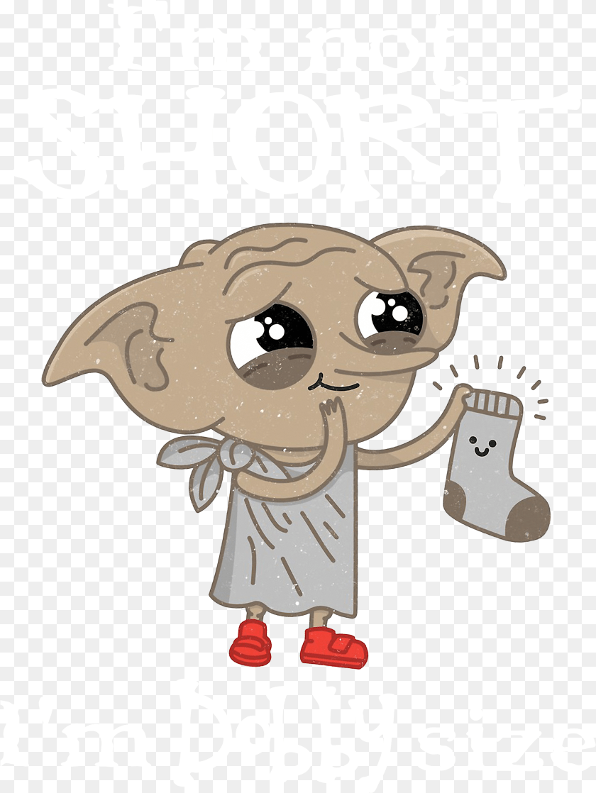 2373x3158 I M Not Short I M Dobby Size Christmas Shirt Sweater Cute Harry Potter Stickers, Book, Publication, Face, Head Sticker PNG