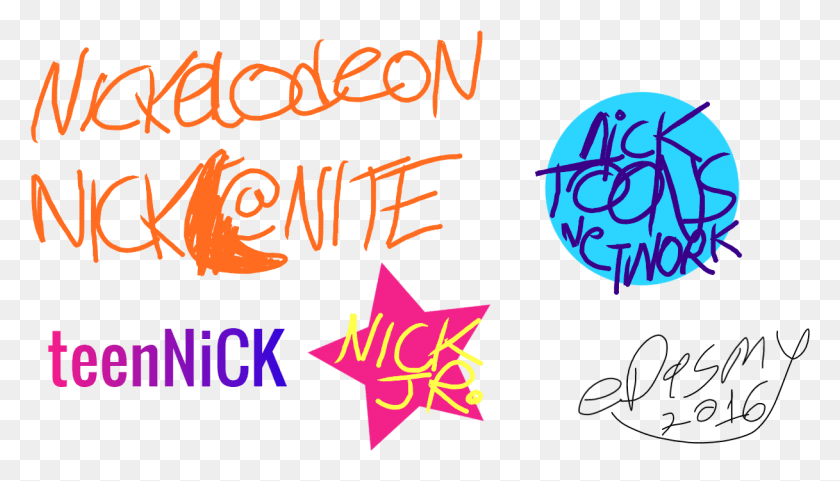 1217x658 Hice Algunos Logos Geniales De Nickelodeon Y Quería Compartir Diseño Gráfico, Texto, Escritura A Mano, Caligrafía Hd Png