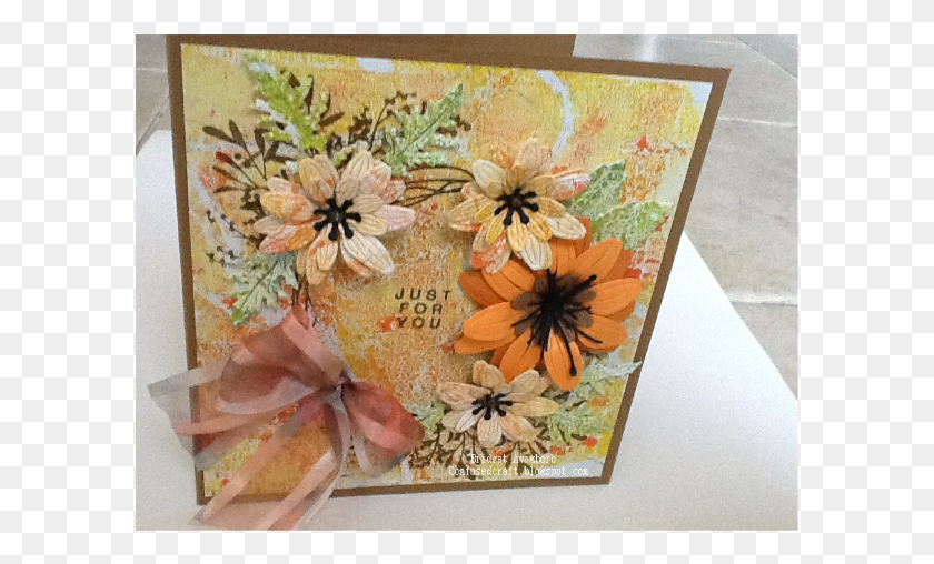597x448 I Made This Easel Shaker Card Using The Circle Elegant Chrysanths, Collage, Poster, Advertisement HD PNG Download