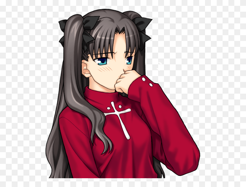 532x579 I Really Want That Rin Tohsaka Transparent, Clothing, Apparel, Person HD PNG Download