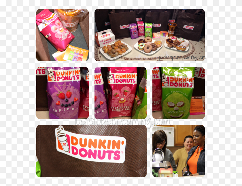 590x586 I Received A Dunkin39 Donuts Party Kit With Flavored Dunkin Donuts, Person, Human, Text HD PNG Download