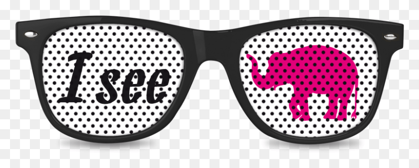 800x286 I See Pink Elephant Crossed Tennis Rackets, Glasses, Accessories, Accessory HD PNG Download