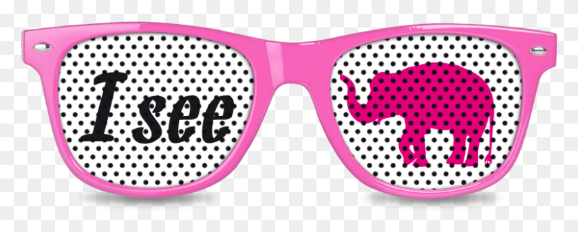 800x286 I See Pink Elephant Love 80s Logo, Glasses, Accessories, Accessory HD PNG Download