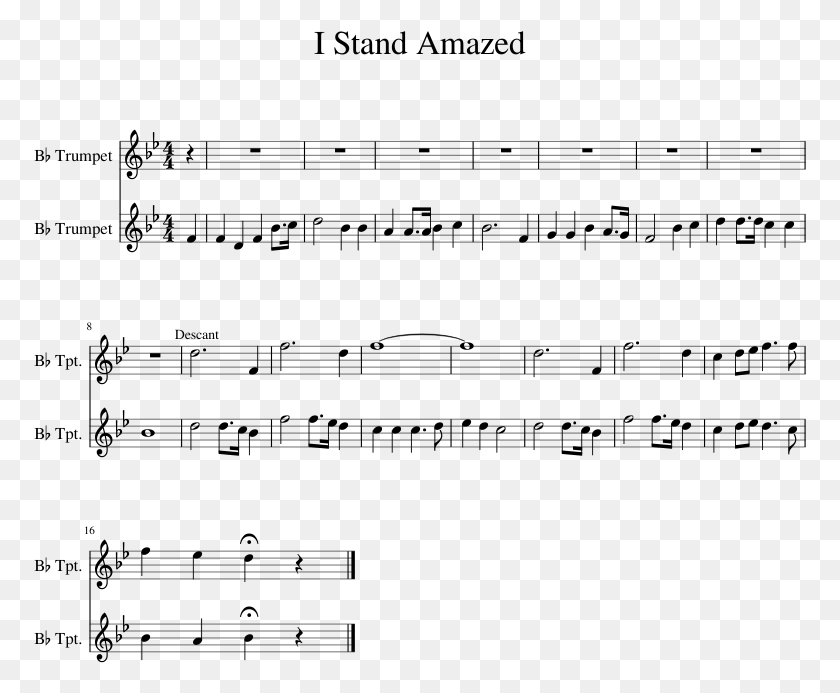 773x633 I Stand Amazed Sheet Music 1 Of 1 Pages Sheet Music, Gray, World Of Warcraft HD PNG Download