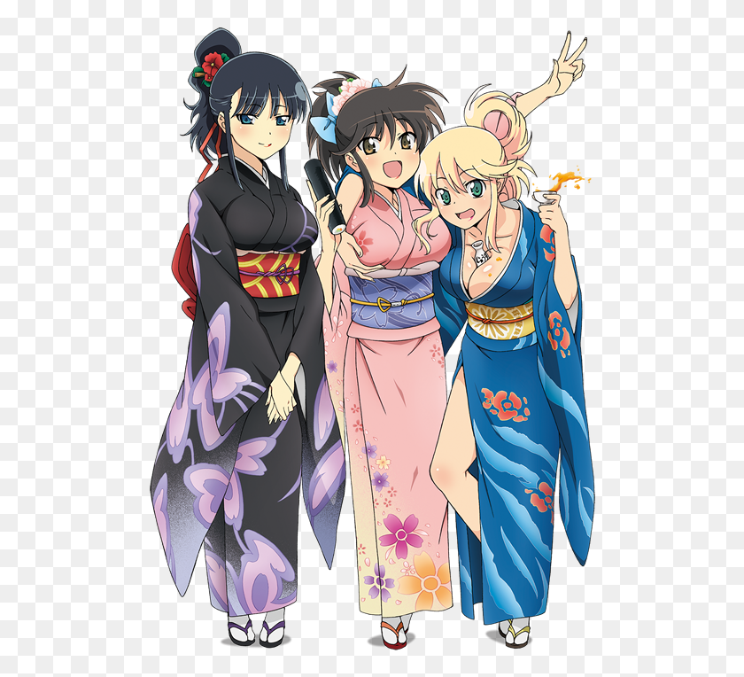 504x704 I Think Girls In Kimonos Are My New Fetish Its All Senran Kagura Ikaruga And Asuka, Clothing, Apparel, Robe HD PNG Download