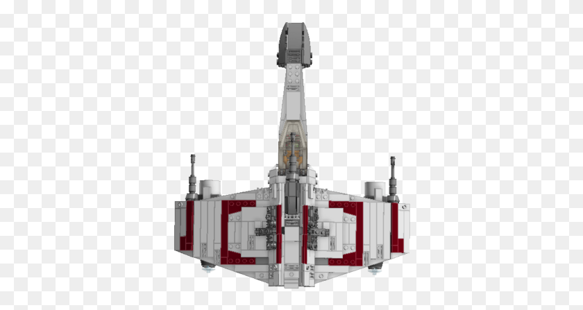 342x387 I Used The E Wing From Ffg39s X Wing Game As A Reference Facade, Spaceship, Aircraft, Vehicle HD PNG Download