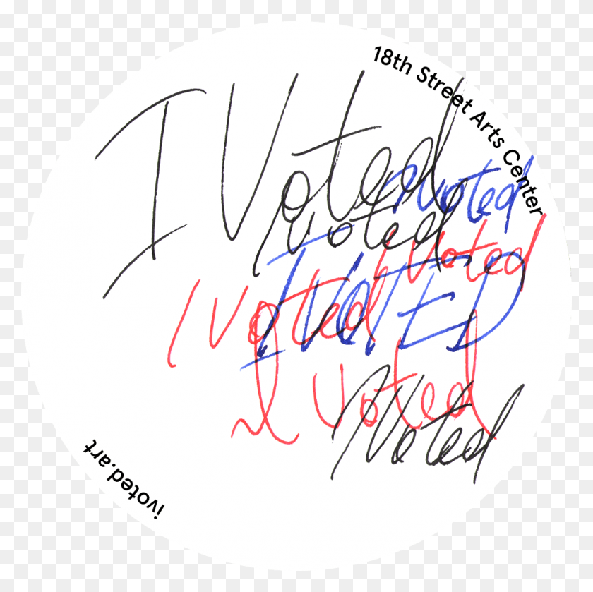 1000x1000 I Voted Sticker Lada Circle, Text, Handwriting, Baseball Cap HD PNG Download