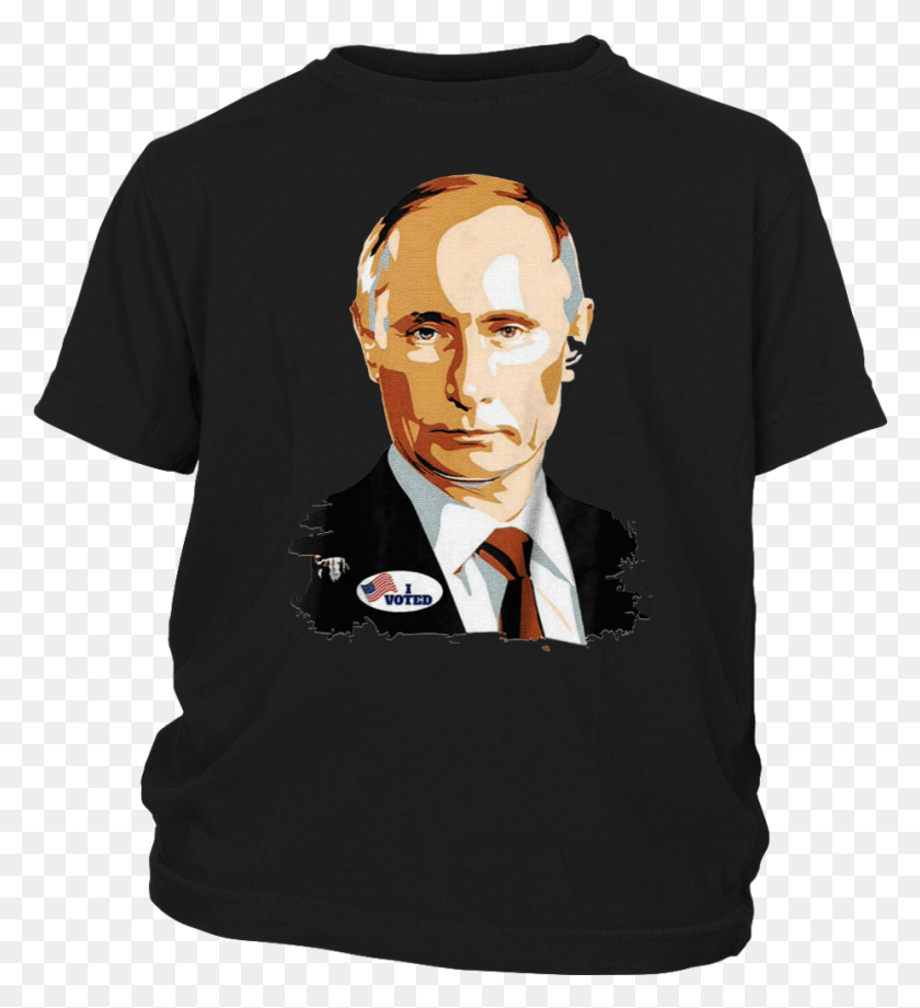 928x1025 Voté Vladimir Putin Con La Etiqueta Engomada Gráfica Camiseta Camiseta, Ropa, Vestimenta, Camiseta Hd Png Descargar