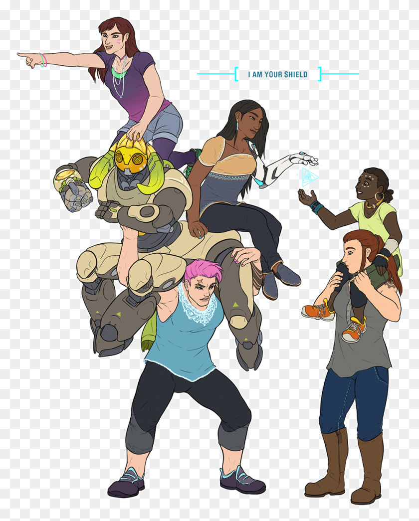 932x1178 I Wanted To Draw An Overwatch Lady And Ended Up Drawing Cartoon, Person, Human, People HD PNG Download