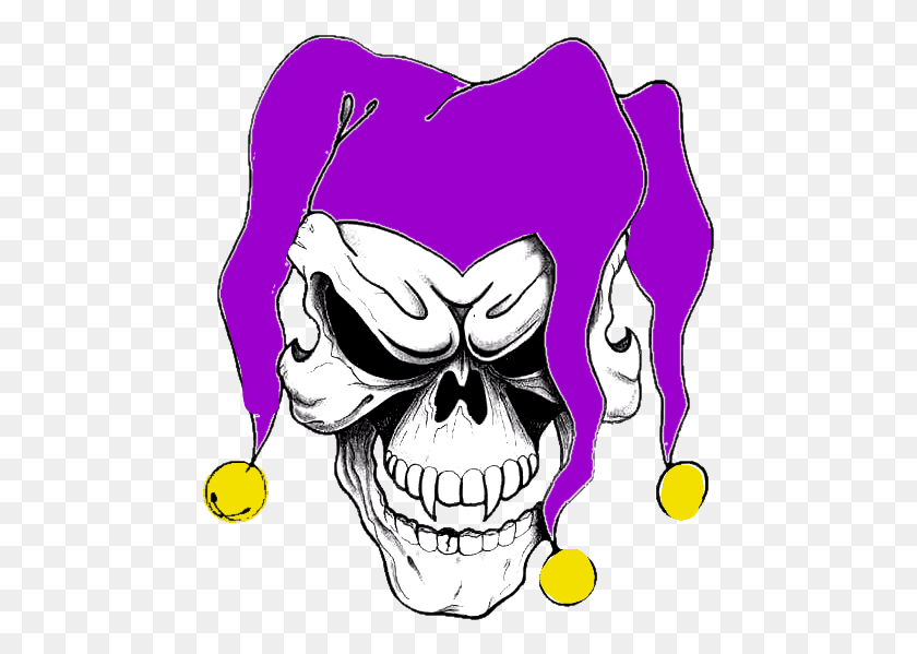 470x539 Descargar Png I Will Wwe 2K Games Logo And Face Textures Joker Skull Tattoo Designs, Graphics, Hd Png