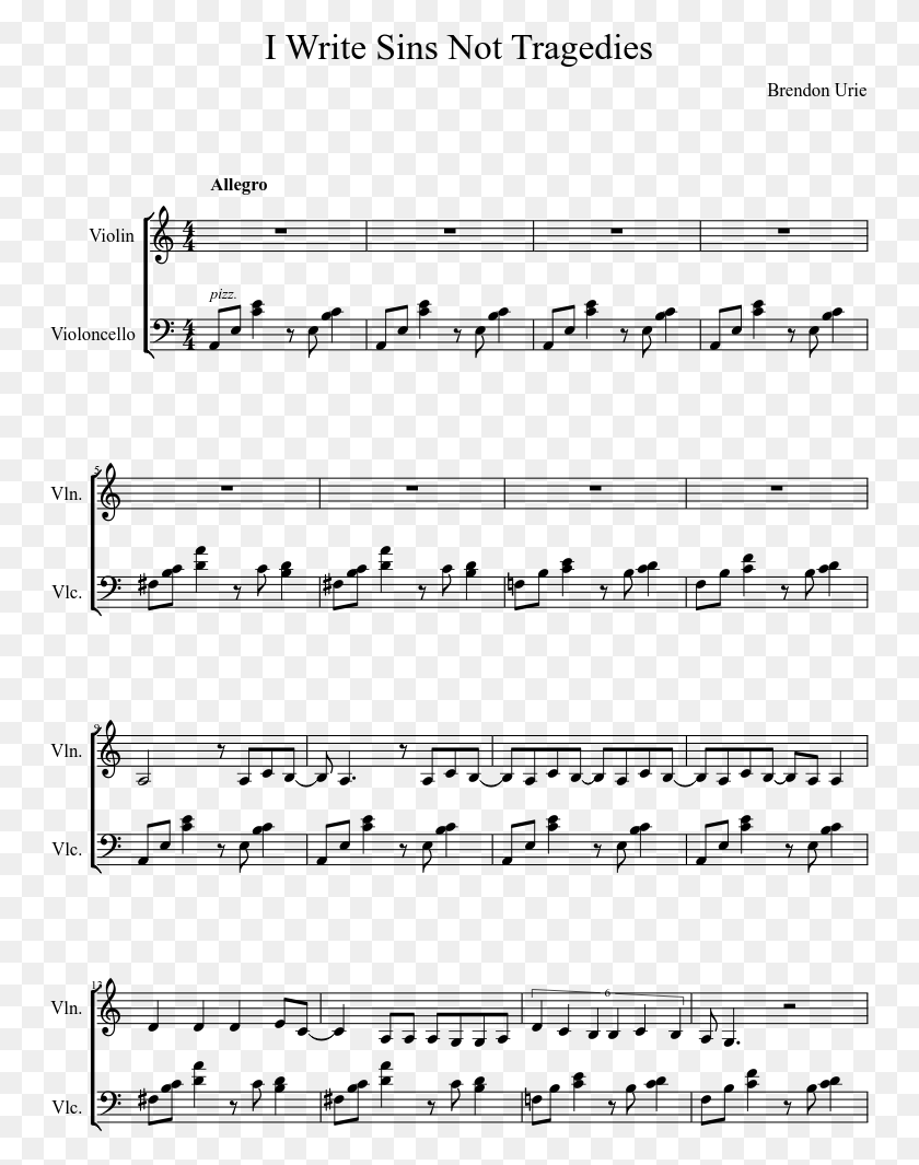 749x1005 I Write Sins Not Tragedies Sheet Music Composed By Riders Of Rohan Sheet Music, Gray, World Of Warcraft HD PNG Download