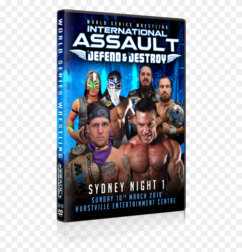 450x814 Ia Defend Amp Destroy Dvd Hurstville Sydney World Series Wrestling, Skin, Person, Human HD PNG Download