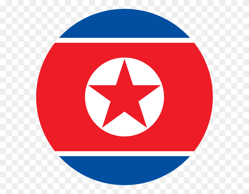 596x596 Iain Members North Korea Flag Circle, Symbol, Star Symbol, Logo HD PNG Download