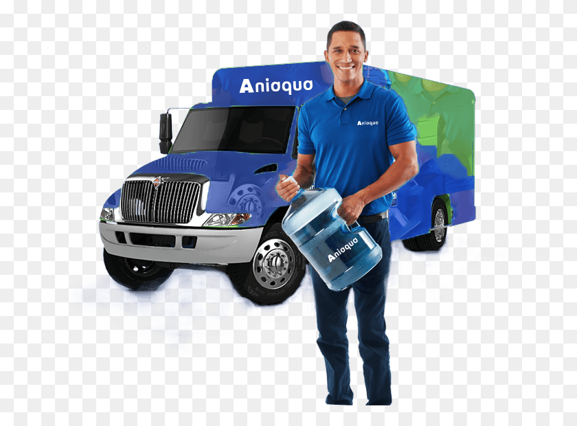 640x560 Iamge Water Costco Delivery, Человек, Человек, Автомобиль Hd Png Скачать