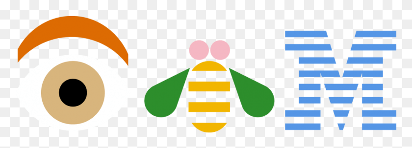 1070x334 Descargar Png Ibm En Twitter En El Cumpleaños De Paul Rands Escuche Lo Que Ojo Bee M Logotipo, Símbolo, Marca Registrada, Iluminación Hd Png