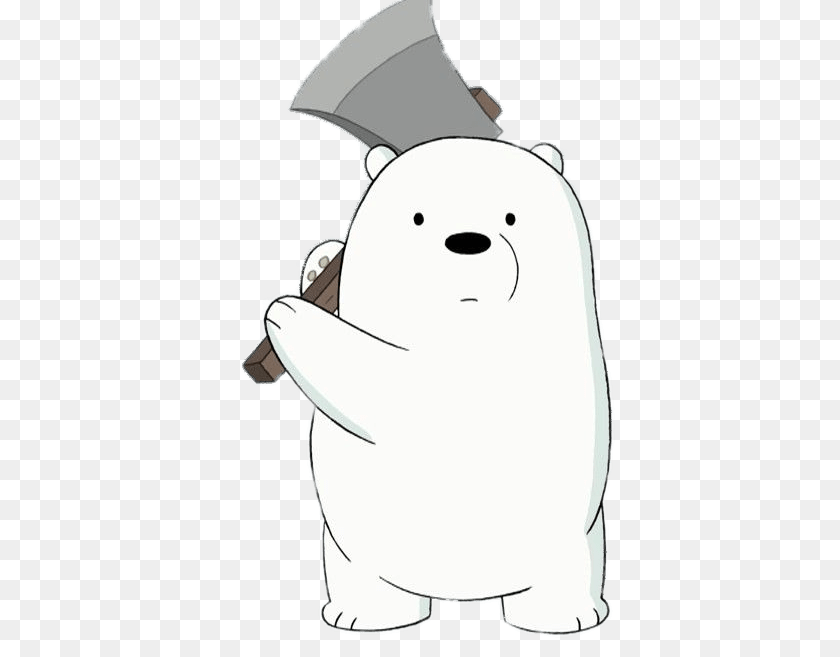458x657 Ice Bear Holding An Axe, People, Person, Nature, Outdoors Clipart PNG