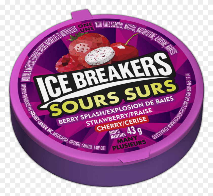 1011x922 Ice Breakers Sours Mints Strawberry, Label, Text, Leisure Activities HD PNG Download