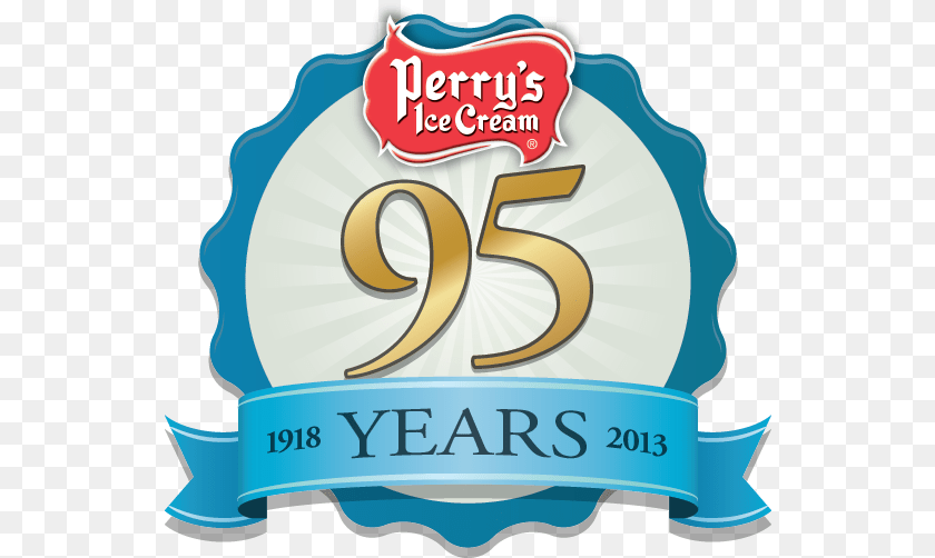 545x502 Ice Cream 95th Anniversary Logo Perry39s Ice Cream, Clothing, Hat, Symbol, Text Sticker PNG