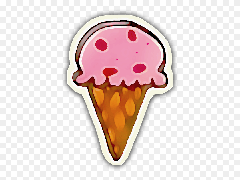 414x571 Ice Cream Amp Cake Messages Sticker, Cream, Dessert, Food HD PNG Download