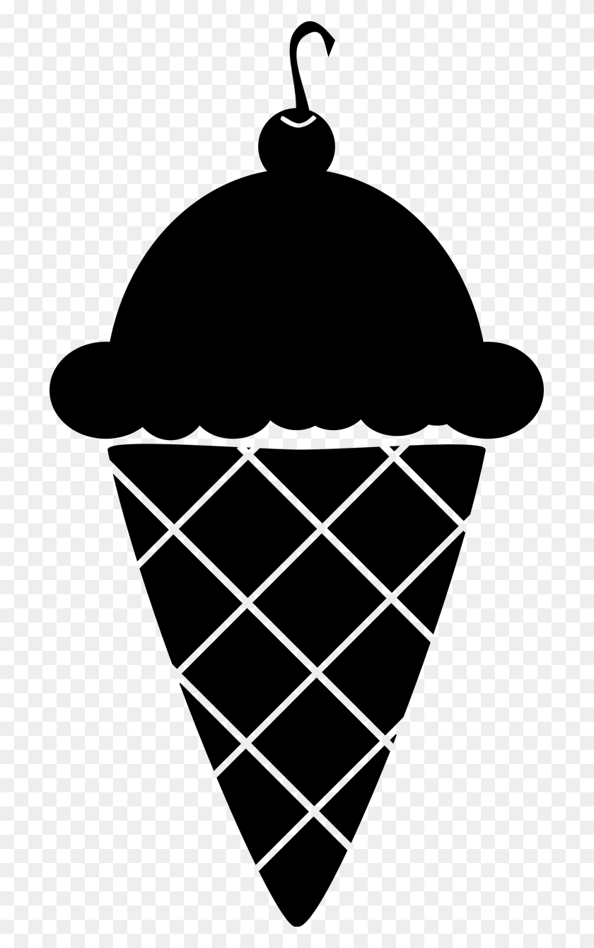 699x1280 Ice Cream Black And White Icon Ice Cream Clip Art Black, Gray, World Of Warcraft HD PNG Download