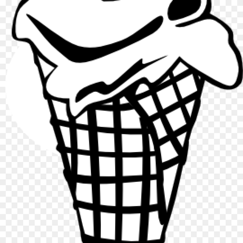 1024x1024 Ice Cream Clipart Black And White Clipart House Clipart, Dessert, Food, Ice Cream, Animal PNG