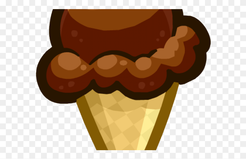 600x481 Ice Cream Clipart Chocolate Cartoon Chocolate Ice Cream Cone, Cream, Dessert, Food HD PNG Download