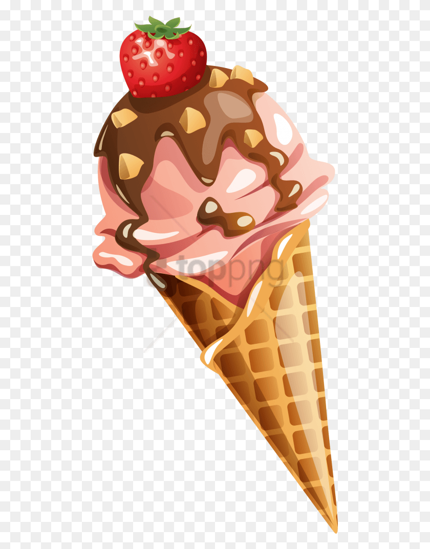 480x1013 Ice Cream Clipart With Hand, Cream, Dessert, Food HD PNG Download