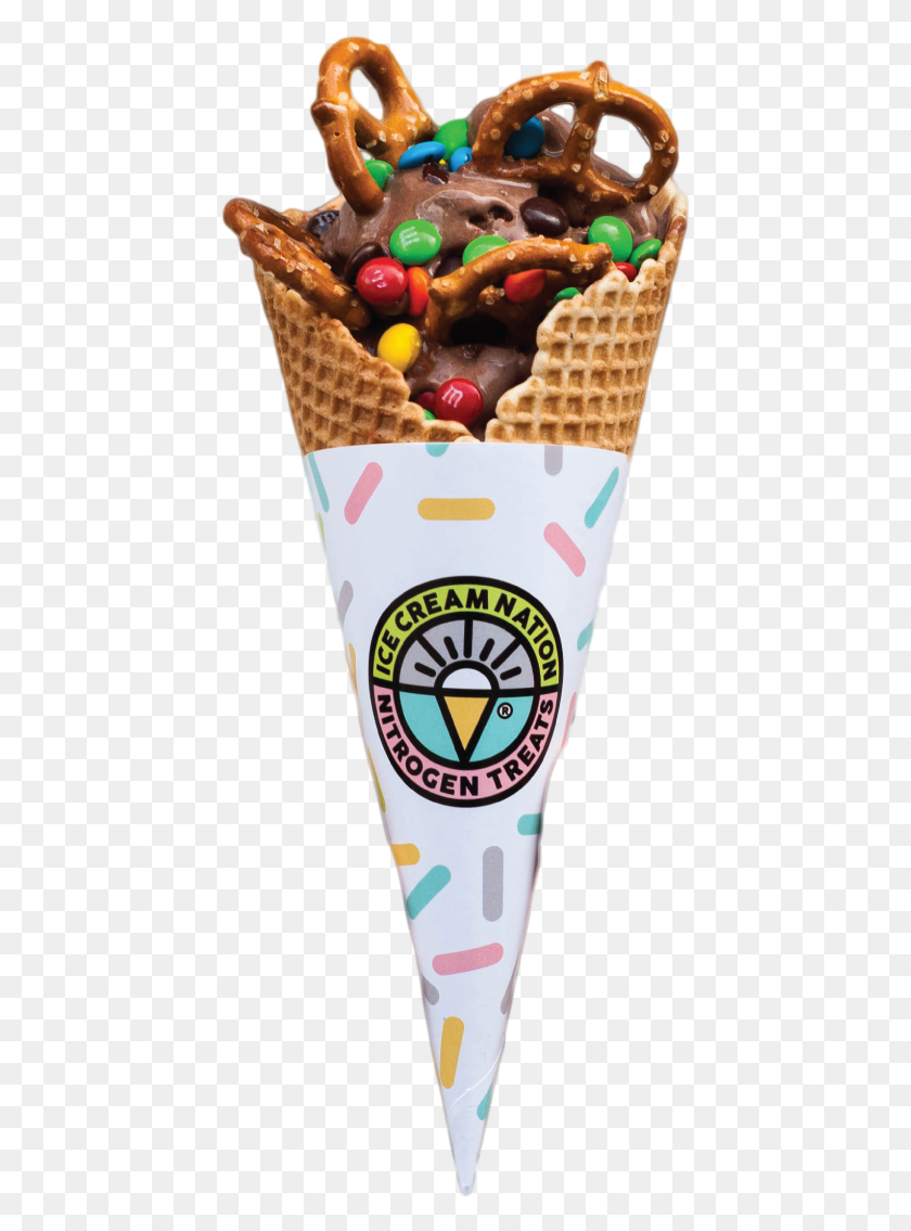 436x1075 Ice Cream Cone, Waffle, Food, Cream HD PNG Download