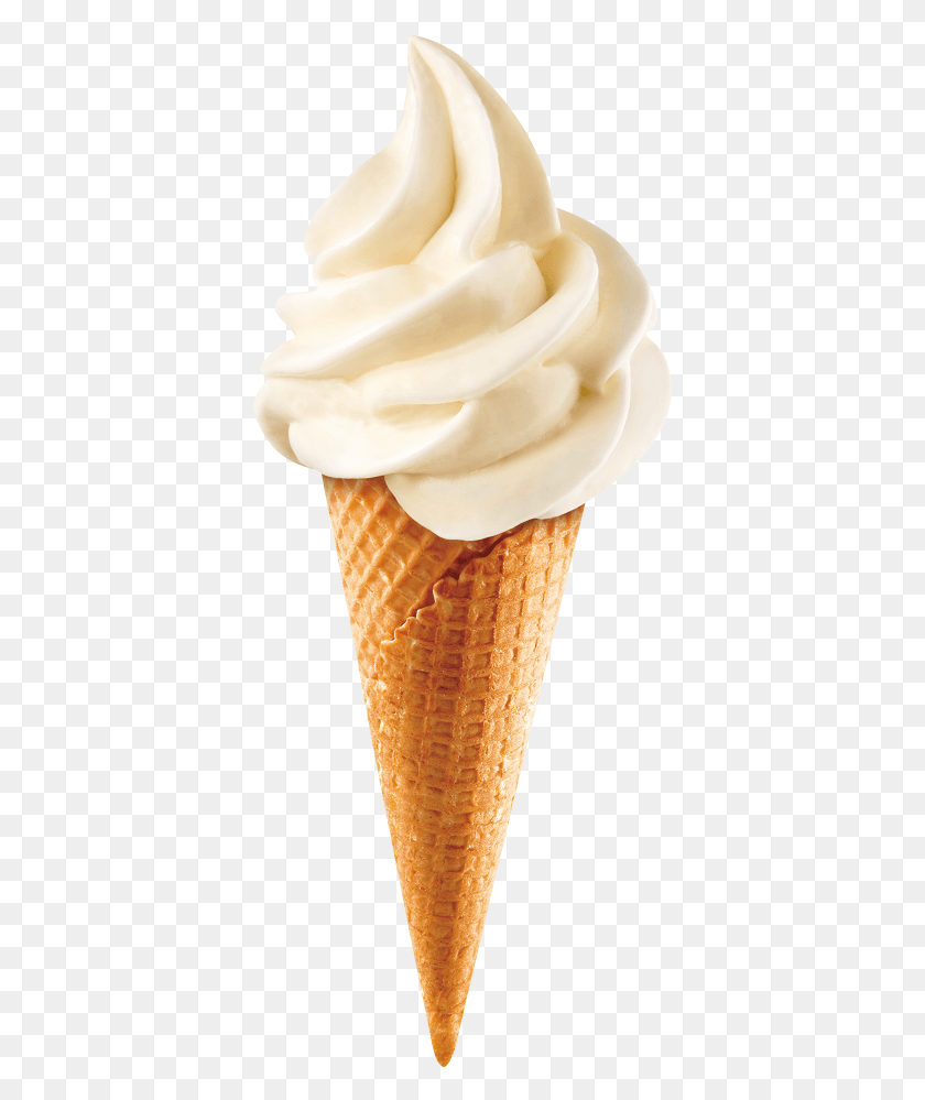 382x939 Ice Cream Cone, Cream, Dessert, Food HD PNG Download