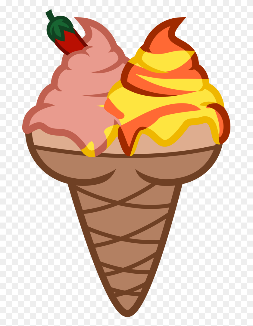 691x1024 Ice Cream Cone, Cream, Dessert, Food HD PNG Download
