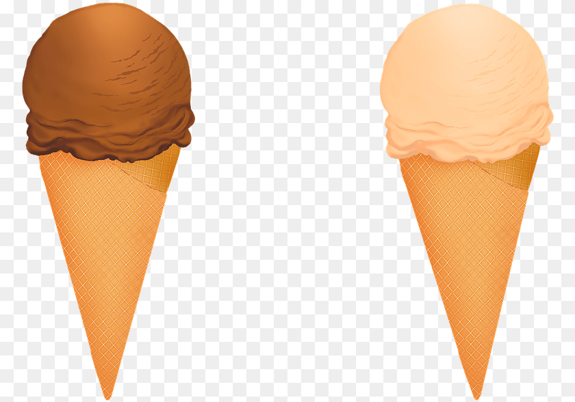 783x588 Ice Cream Cone, Dessert, Food, Ice Cream, Soft Serve Ice Cream Sticker PNG