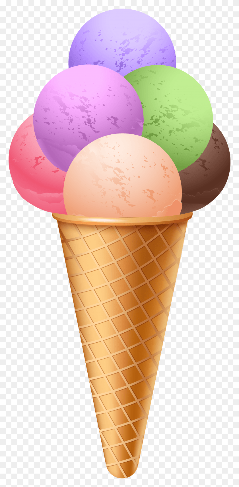 3752x7927 Ice Cream Cone Clipart Ice Cream Cone, Cream, Dessert, Food HD PNG Download