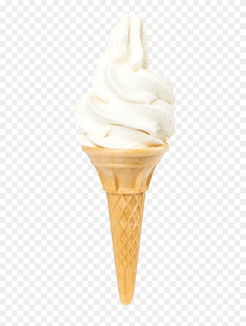 437x1053 Ice Cream Cone Soy Ice Cream, Cream, Dessert, Food HD PNG Download