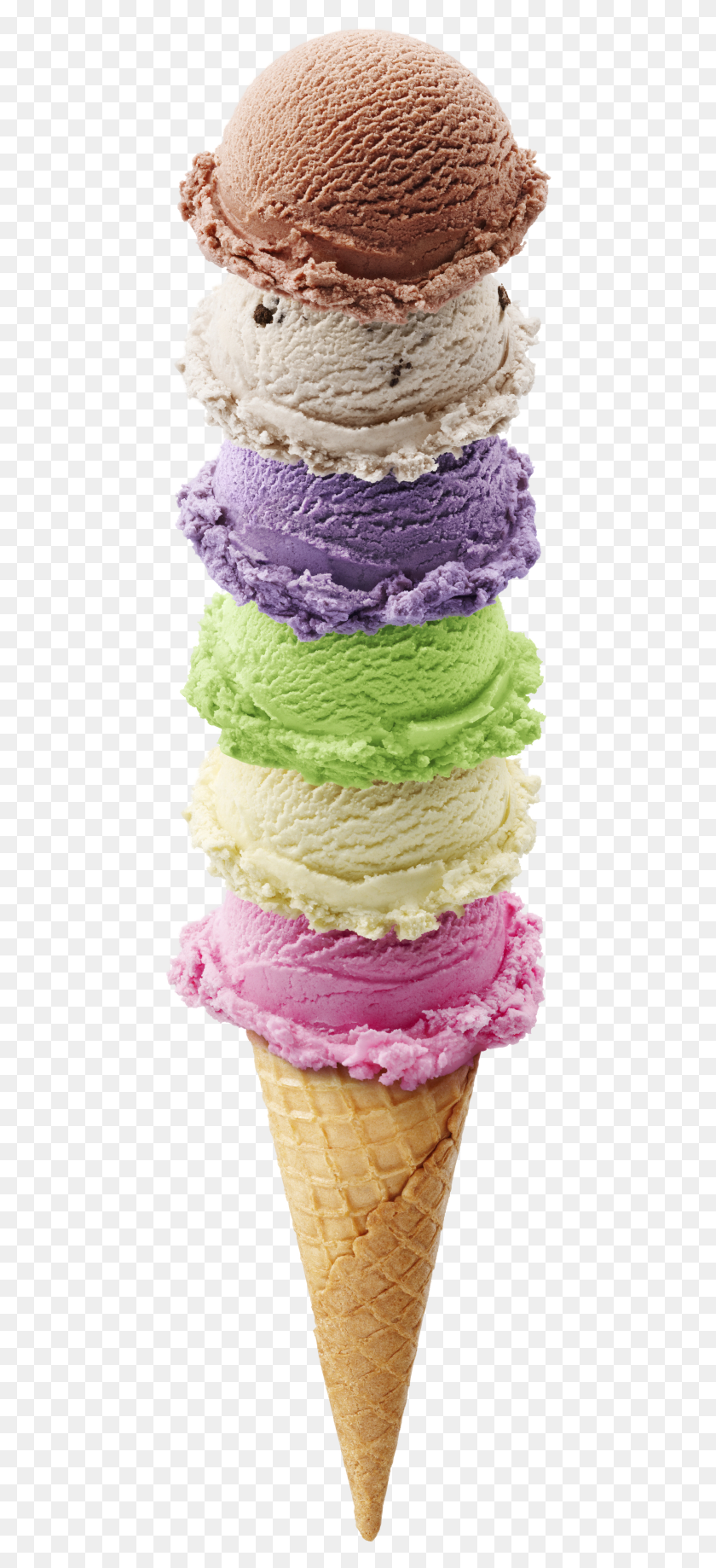 455x1778 Ice Cream Conecutout Ice Cream Cone Triple, Cream, Dessert, Food HD PNG Download