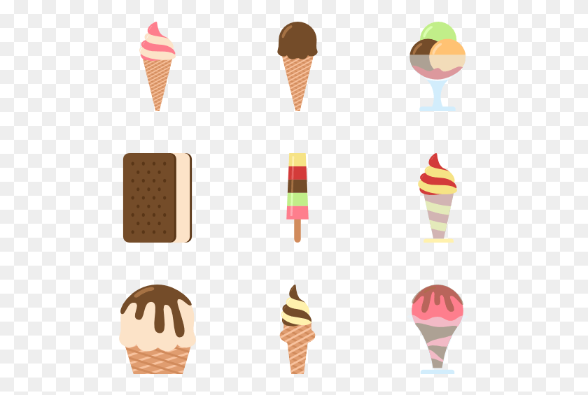 501x505 Ice Cream Pack Ice Cream Illustration, Cream, Dessert, Food HD PNG Download