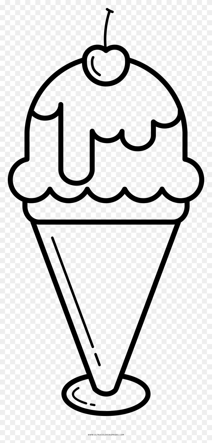 902x1956 Ice Cream Sundae Coloring, Gray, World Of Warcraft HD PNG Download
