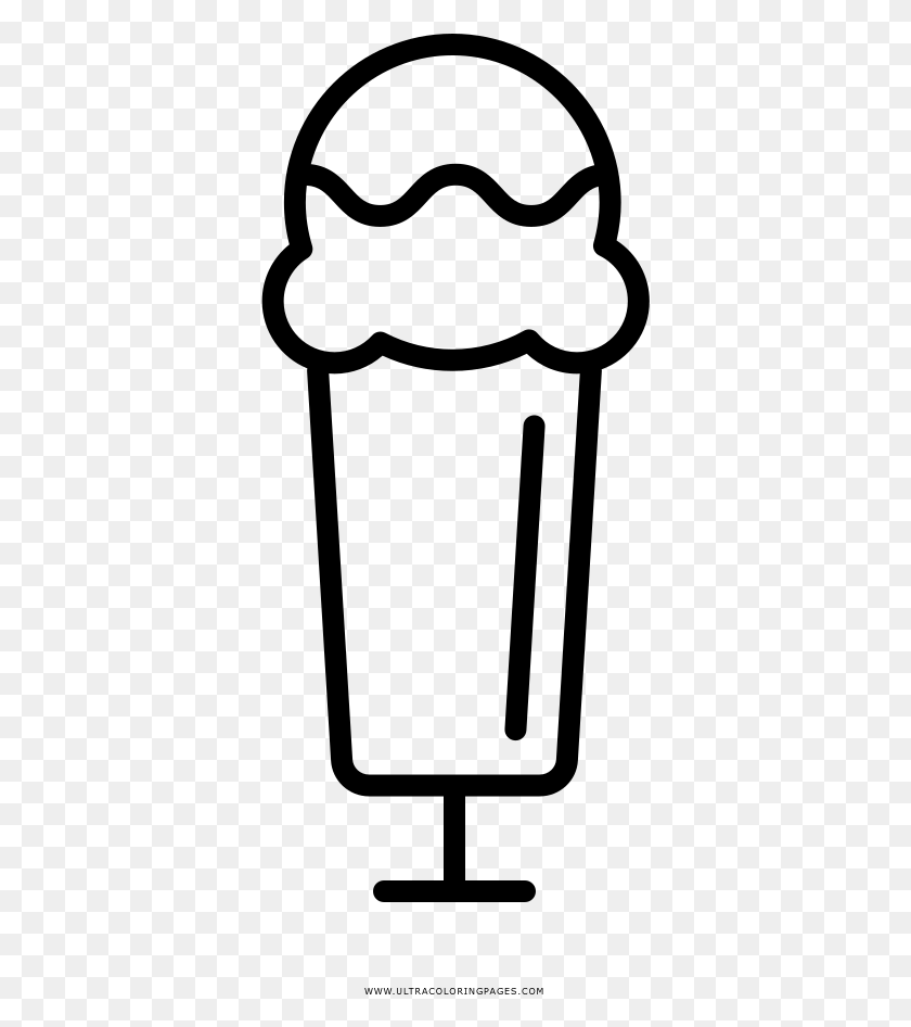 359x886 Ice Cream Sundae Coloring, Gray, World Of Warcraft HD PNG Download