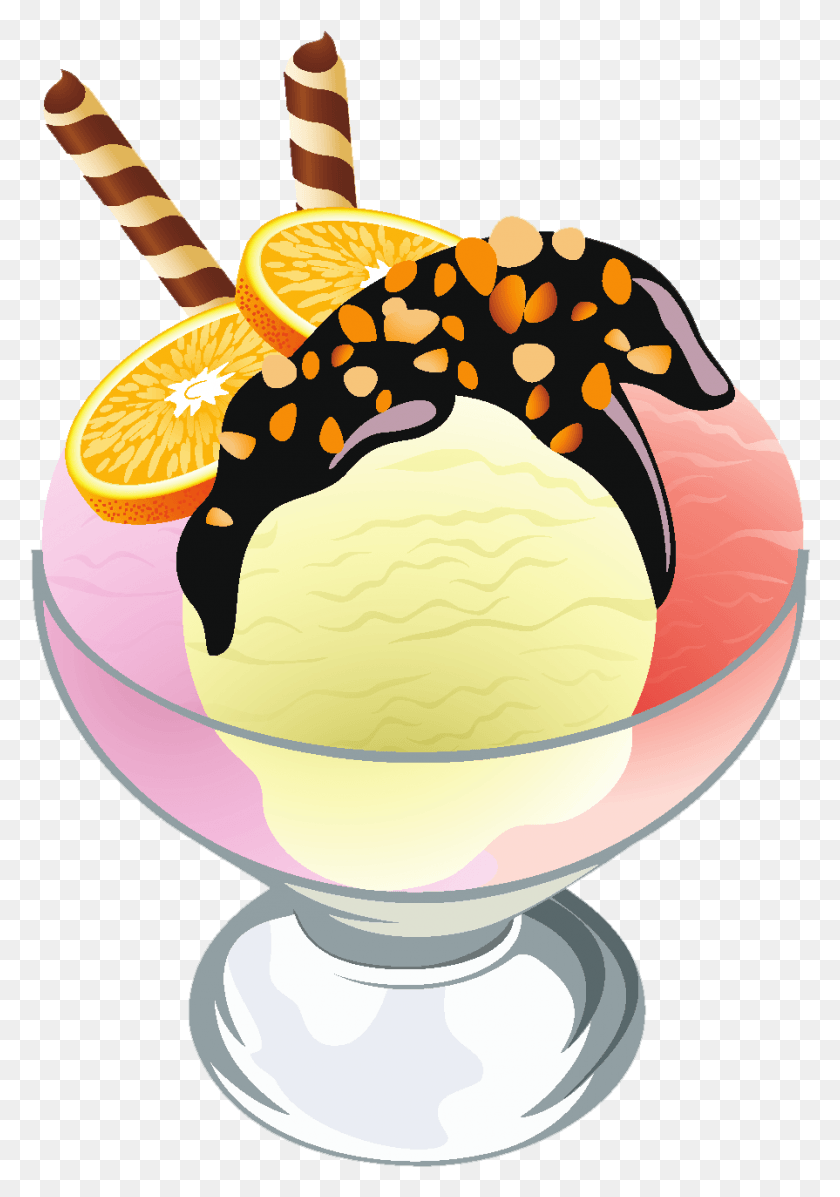 895x1305 Helado Png / Crema De Postre Png