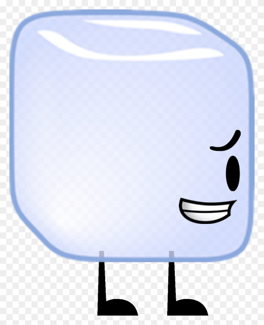 825x1032 Ice Cube Clipart Cube Object Ice Cube Pose Bfdi, Lamp, Helmet, Clothing HD PNG Download