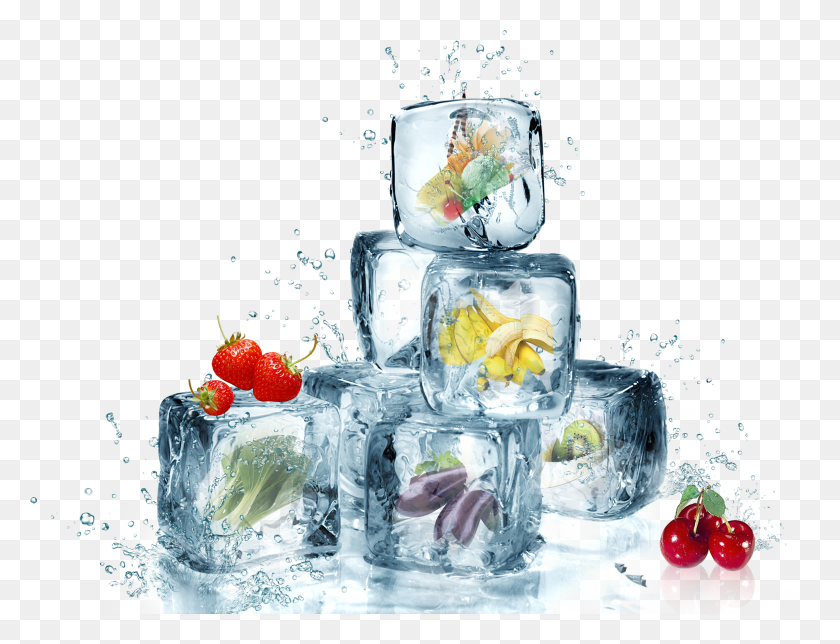 3137x2349 Ice Cubes Fruit HD PNG Download