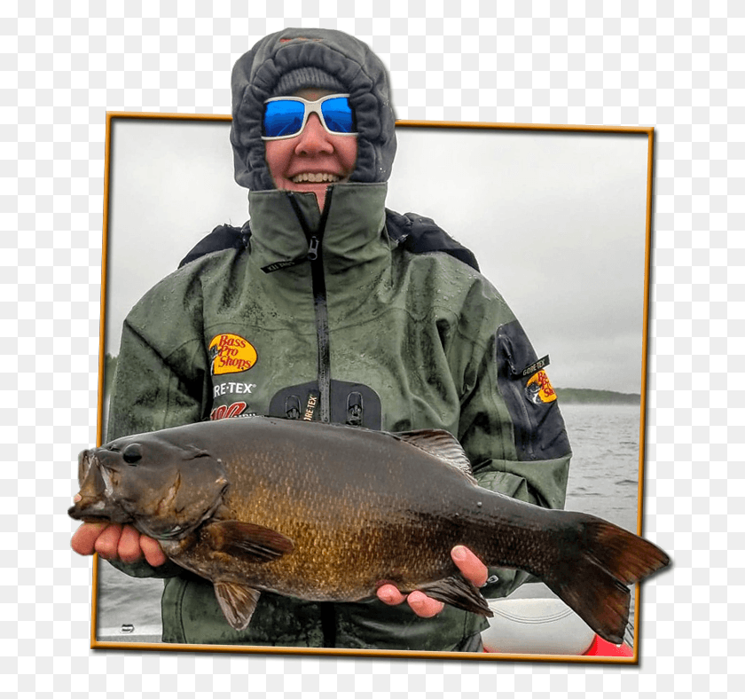 689x728 Ice Fishing For Smallmouth Bass Carp, Fish, Animal, Person HD PNG Download