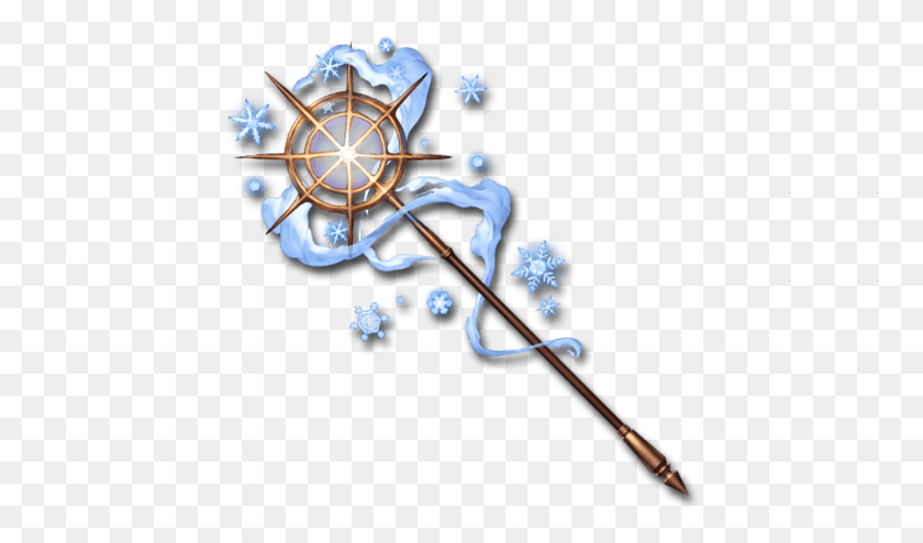 434x434 Ice Granblue Fantasy Wikia Ice Staff Fantasy, Emblem, Symbol, Light HD PNG Download