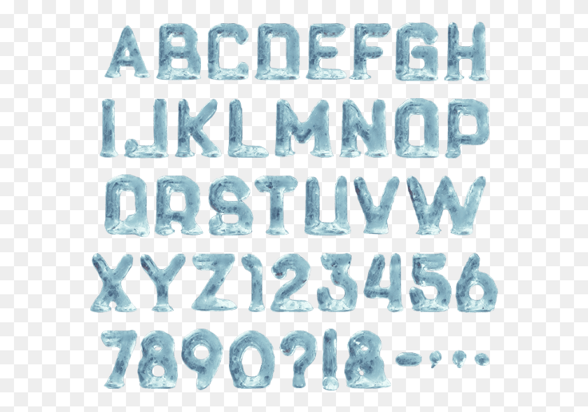 585x528 Ice Ice Baby Font, Ice Font, Texto, Alfabeto, Word Hd Png