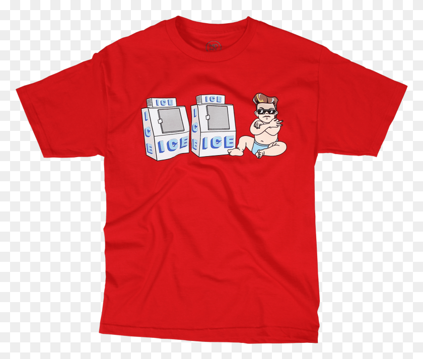 1543x1292 Ice Ice Baby On Red T Shirt, Clothing, Apparel, T-shirt HD PNG Download