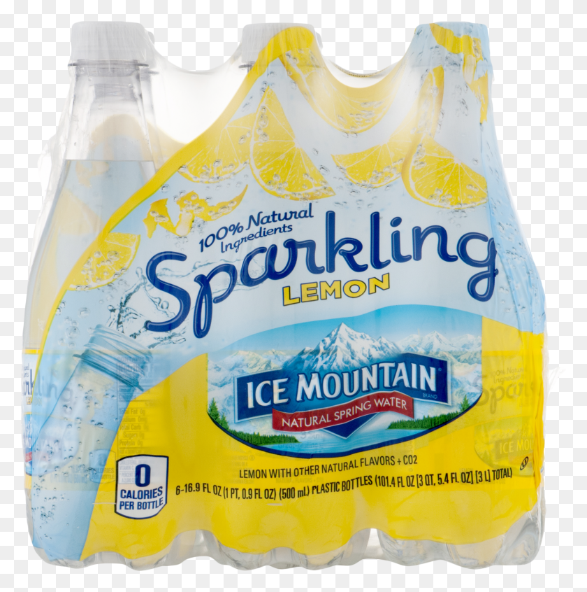 1787x1801 Ice Mountain Sparkling Lemon Natural Spring Water Ice Mountain HD PNG Download