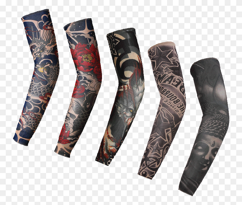 752x651 Ice Silk Sleeves Men And Women Sun Tattoo Tattoo Arm Tights, Skin, Sleeve, Clothing HD PNG Download