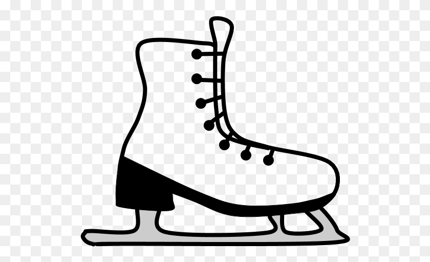 528x451 Ice Skates Plain Ice Skate, Text, Symbol, Label HD PNG Download