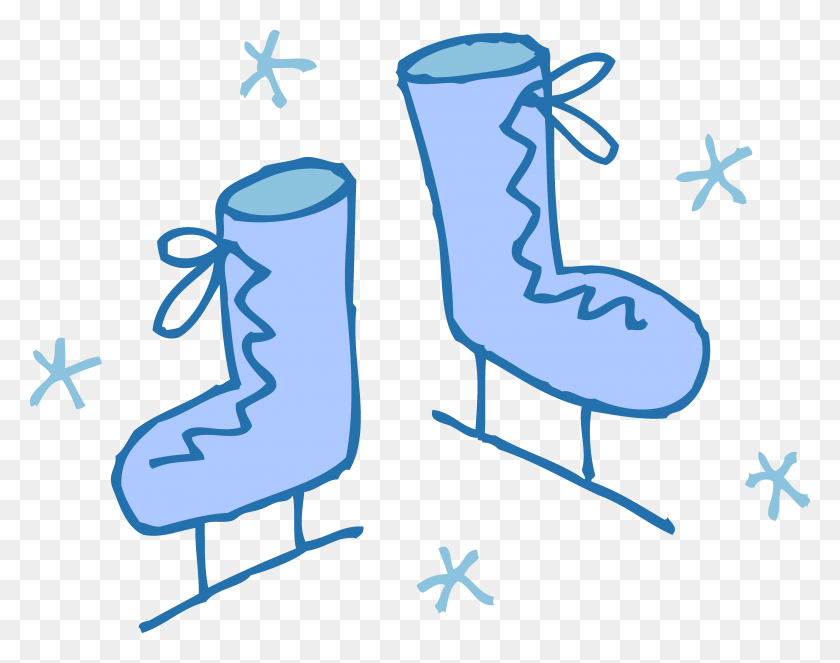 4919x3809 Ice Skating Border Clip Art Ice Skates Clipart, Clothing, Apparel, Furniture HD PNG Download