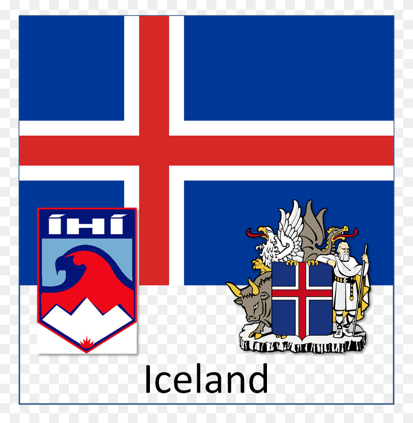 766x800 Iceland Flag Island Wappen, Logo, Symbol, Trademark HD PNG Download